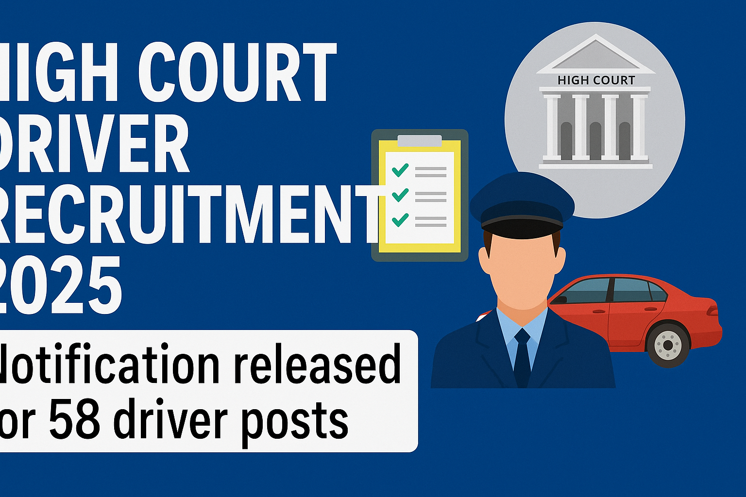 High Court Driver Recruitment 2025